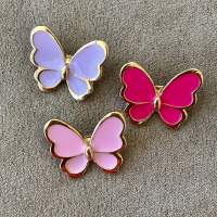 Set of Three Small Butterfly Brooches