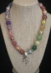 Rainbow Necklace with Rhinestone Pendant 