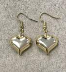 Goldtone Heart Earrings 