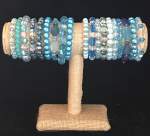 Assorted Turquoise Elasticized Bracelets  each