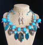 Turquoise Memory Wire Necklace 
