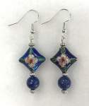 Blue Cloissione earrings 