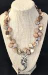 Bronze Coin Pearl Mermaid Necklace 