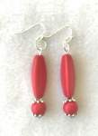 Coral Bead Earrings 