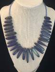 Blue Lapis Graduated Stone Necklace 