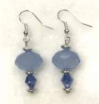 Blue Beaded earrings  a pair