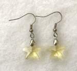 Yellow Glass Star Earrings 
