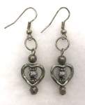 Goldtone and Silvertone Heart Earrings 