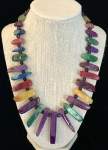 Multi Color Agate Stone Necklace 