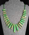 Green Jasper Stick Necklace 