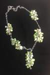 Green Beaded Clusters on Chain 
