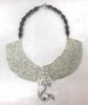 Silvertone Filigree Collar Mermaid Necklace 