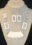 Ivory and Mother of Pearl Necklace Set 