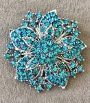 Turquoise Flower Brooch 