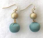Turquoise and Gold Drop Earrings 