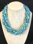 Multi Strand Turquoise Chip Necklace 