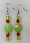 Grinch Green and Red Earrings 