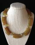 Beige Agate Stone Necklace 