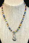 Children’s Multi-colored Necklace with Shell Pendant 