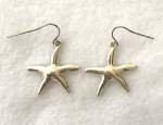 Silvertone Starfish Earrings 