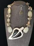 Mother of Pearl Inlay Pendant Necklace set
