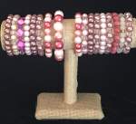 Assorted Pink Elasticized Bracelets  each