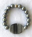 Grey Pearl Elastisized Bracelet 