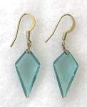 Turquoise Acrylic Diamond Shaped Earrings 