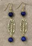 Blue and Gold Earrings 