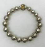 Taupe Pearl Elasticized Bracelet 