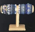 Assorted Blue Elasticized Bracelets  each