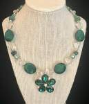 Emerald Green Memory Wire Necklace 